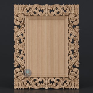 Carved Frame STL 3D Model, Carvign Frame, CNC Router Carving ArtCAM File, CNC files, Wood, Art, Wall Decor SKWF10237 image 1