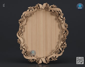 Carved Frame STL 3D Model, Carvign Frame, CNC Router Carving ArtCAM File, CNC files, Wood, Art, Wall Decor SKWF10102