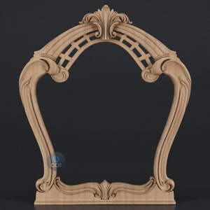 Carved Frame STL 3D Model, Carvign Frame, CNC Router Carving ArtCAM File, CNC files, Wood, Art, Wall Decor SKWF10195