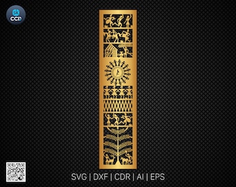 伝統的なレーザー切断設計パーティションスクリーン DXF ベクター CNC インスタントダウンロードファイル、CNC デジタルデザイン、SVG