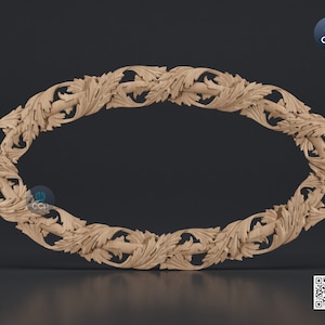Carved Frame STL 3D Model, Carvign Frame, CNC Router Carving ArtCAM File, CNC files, Wood, Art, Wall Decor SKWF1023
