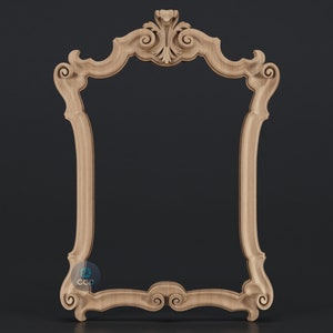 Carved Frame STL 3D Model, Carvign Frame, CNC Router Carving ArtCAM File, CNC files, Wood, Art, Wall Decor SKWF10162
