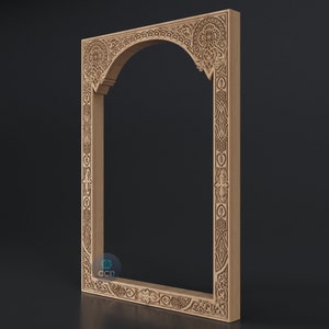 Carved Frame STL 3D Model, Carvign Frame, CNC Router Carving ArtCAM File, CNC files, Wood, Art, Wall Decor SKWF10262 image 3