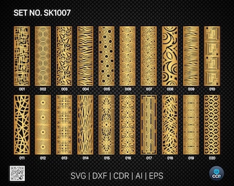 20 Decorative panel | Set SK1007 | Room Divider, Screen, Partitions, Door Panel Laser, Cnc, Plasma, Cricut File CDR, Svg, AI, Dxf, Eps