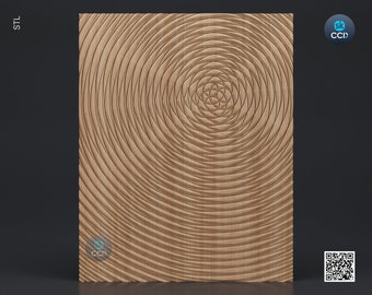 Wood Wall Art, Kaizen STL Model, CNC Router Carving ArtCAM File, Wall Sculpture, Wood Carving, 3D Model