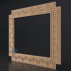 Carved Frame STL 3D Model, Carvign Frame, CNC Router Carving ArtCAM File, CNC files, Wood, Art, Wall Decor SKWF10247 image 3