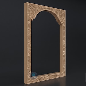 Carved Frame STL 3D Model, Carvign Frame, CNC Router Carving ArtCAM File, CNC files, Wood, Art, Wall Decor SKWF10262 image 2