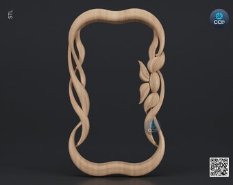 Carved Frame STL 3D Model, Carvign Frame, CNC Router Carving ArtCAM File, CNC files, Wood, Art, Wall Decor SKWF10116