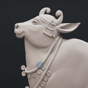 Cow STL 3D Model, Wood Carvign Model, CNC Router Carving ArtCAM File, CNC files, Wood, Art, Wall Decor 3D1072 image 2