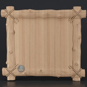 Carved Frame STL 3D Model, Carvign Frame, CNC Router Carving ArtCAM File, CNC files, Wood, Art, Wall Decor SKWF10267