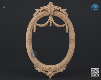 Carved Frame STL 3D Model, Carvign Frame, CNC Router Carving ArtCAM File, CNC files, Wood, Art, Wall Decor SKWF10215