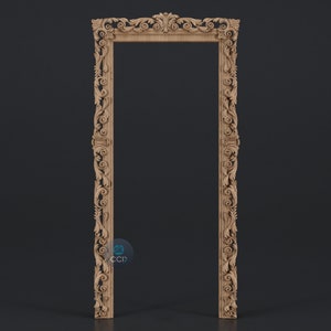 Carved Frame STL 3D Model, Carvign Frame, CNC Router Carving ArtCAM File, CNC files, Wood, Art, Wall Decor SKWF1045