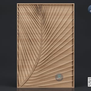 Arte de pared de madera, modelo STL de hoja, enrutador CNC que talla el archivo ArtCAM, escultura de pared, talla de madera, modelo 3D