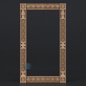 Carved Frame STL 3D Model, Carvign Frame, CNC Router Carving ArtCAM File, CNC files, Wood, Art, Wall Decor SKWF10261 image 1