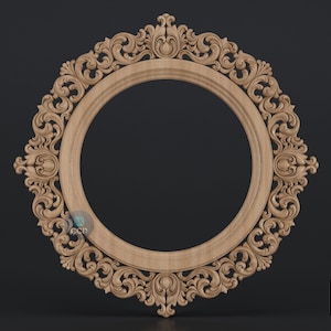 Carved Frame STL 3D Model, Carvign Frame, CNC Router Carving ArtCAM File, CNC files, Wood, Art, Wall Decor SKWF10137