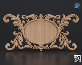 Carved Frame STL 3D Model, Carvign Frame, CNC Router Carving ArtCAM File, CNC files, Wood, Art, Wall Decor SKWF10150