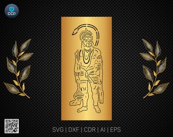 Indian God | Lord Hanuman | Hanuman | Laser Cutting Design | DXF Vector | Cnc Instant Download File | Cnc Digital Design