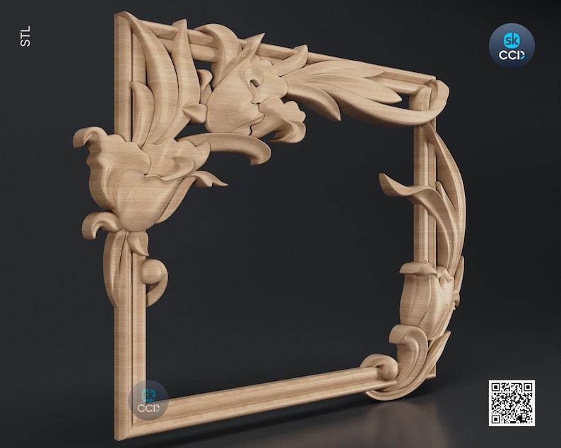 Basic Frame Carving Carved Frame STL 3D Model, Carvign Frame, CNC Router Carving Artcam ...