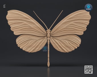 Butterfly | Wood Carving Art | Digital Files | Carving |  Instant Download for CNC | 3D Model | 3D Printed Wall Art