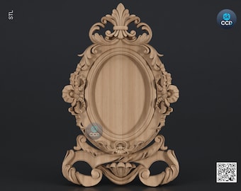 Carved Frame STL 3D Model, Carvign Frame, CNC Router Carving ArtCAM File, CNC files, Wood, Art, Wall Decor SKWF10181