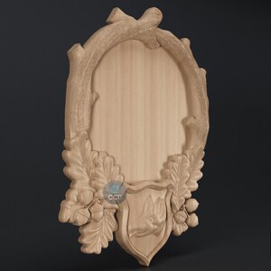 Carved Frame STL 3D Model, Carvign Frame, CNC Router Carving ArtCAM File, CNC files, Wood, Art, Wall Decor SKWF10238 image 2