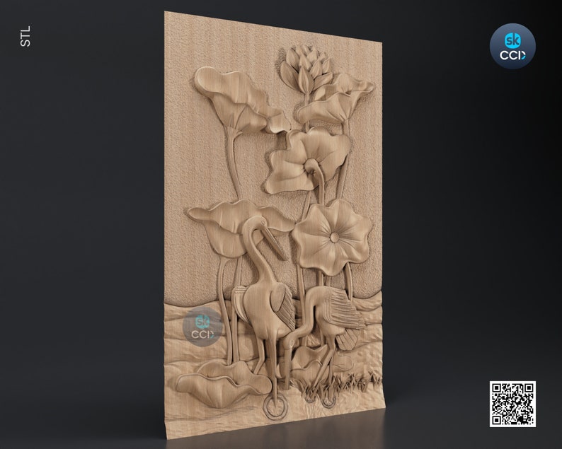 Wood Wall Art, Stork STL Model, CNC Router Carving Artcam File, Wall ...