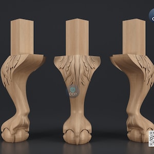 Furniture Leg 3D Model For Cnc Router, Wood Carving Digital File, Column Design, Model No. SKWL1008