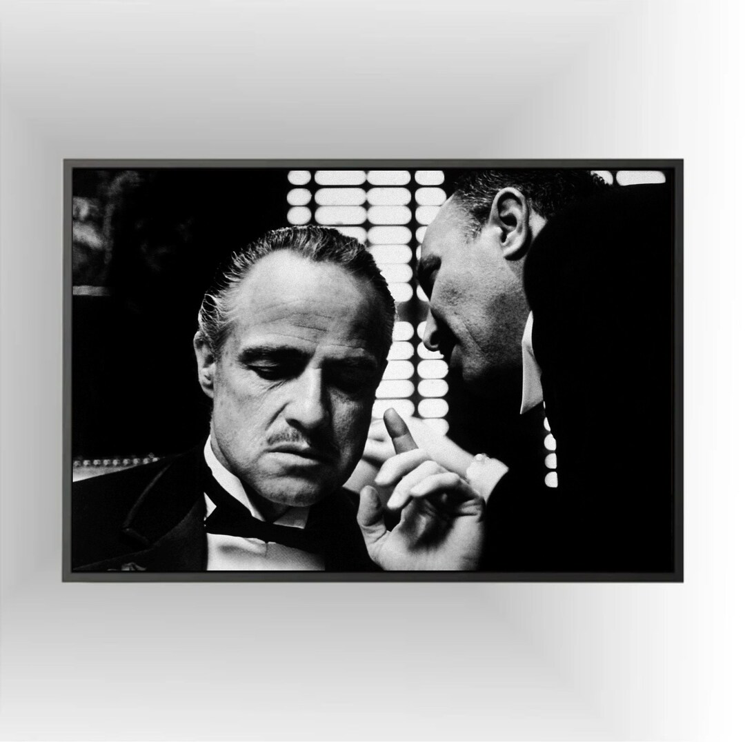 Godfather Wall Art Don Corleone Artwork Dark Effect Canvas Etsy