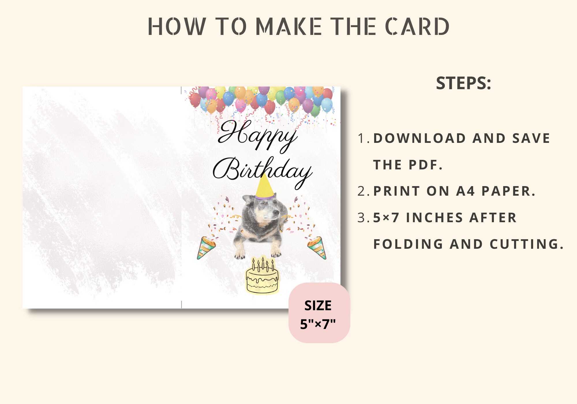 Printable Birthday Card Digital - Il Fullxfull.4248274477 A5ks 