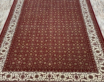 New Heriz Rug, Hand Woven High End Persian Rug in Rust Color Heriz Rug, Kilim Rug , Rugs for Living room, Large Rug