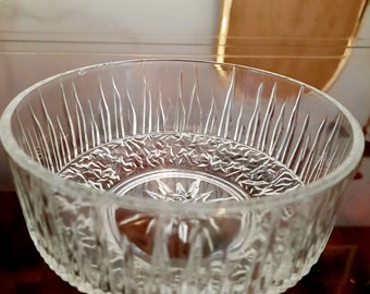 Cuencos de postre vintage de cristal Arcoroc France - Diamond Starburst (juego de 6)
