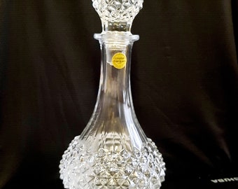 French Crystal Decanter - Cristal D'Arques 'Longchamps'  1980s