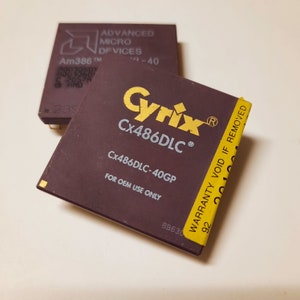 Rare. Processeur SYRIX 686 Sx486DLC - 40GP Processeur AMD - Am386tmDX/DXL - 40