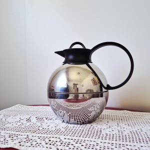 Vintage GDR (West Germany) thermos, spherical, with a mirrored surface, 1970s-1980s