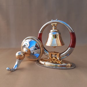 Vintage table bell. desk bell./  wall hook