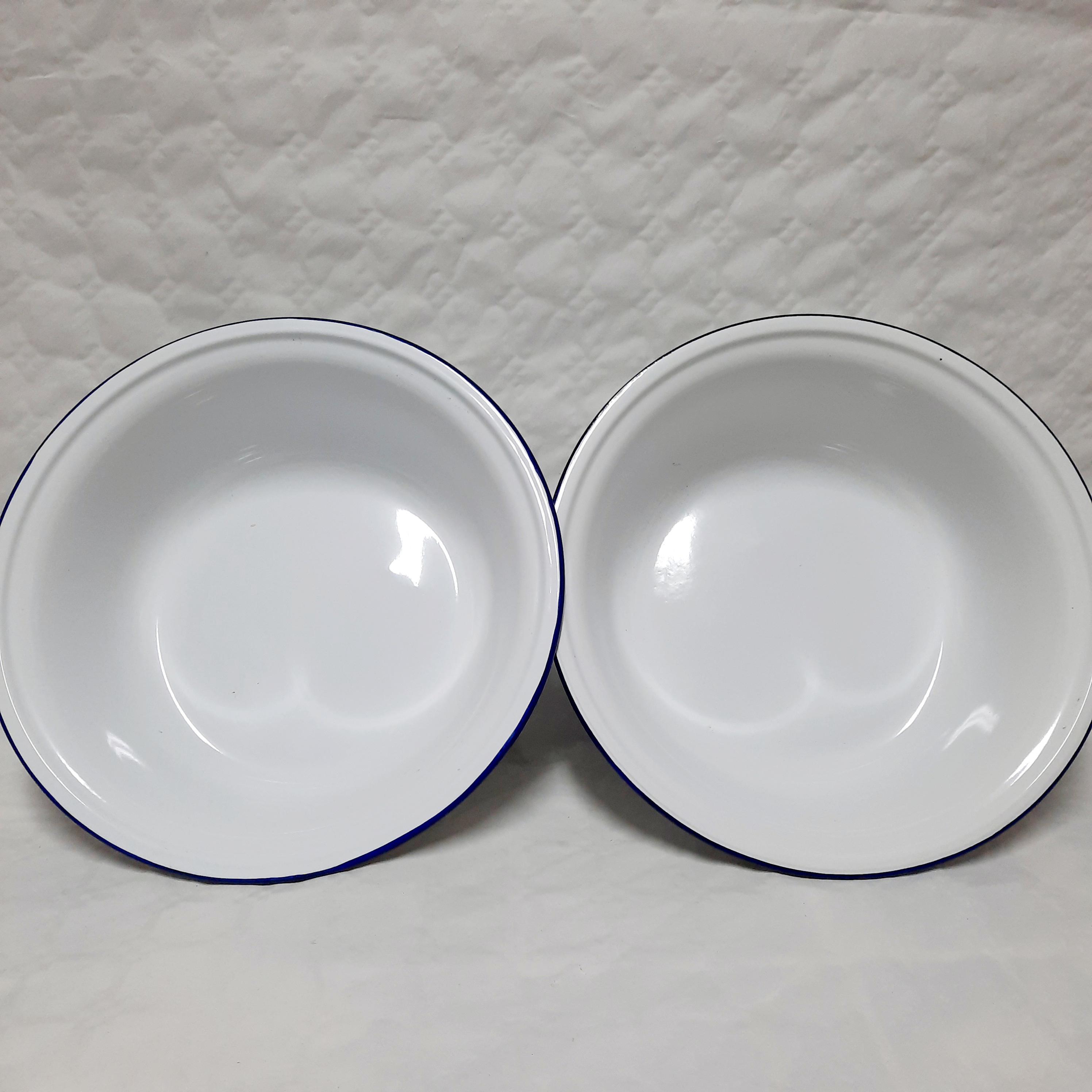 Luxshiny Bol à Mélanger En émail Vintage En Métal émaillé Classique