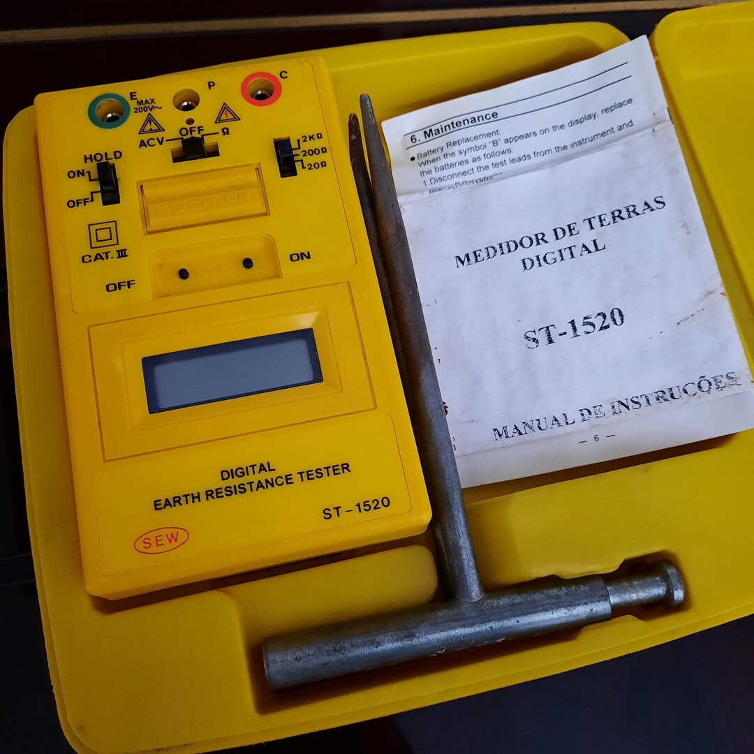 ST 1520 3 Wire Digital Earth Resistance Tester Etsy