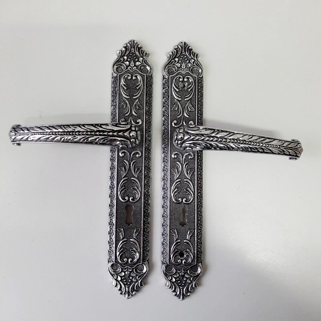 Vintage Door Handles. Aluminum Alloy Door Handles. Pair of Vintage Door