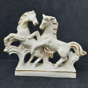 Ceramic Horse Figurine. Frolicking Horse Figurines. Home Decorations