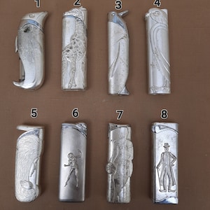 Vintage lighters.Gift lighters.Fancy shape lighters. Collection of lighters.