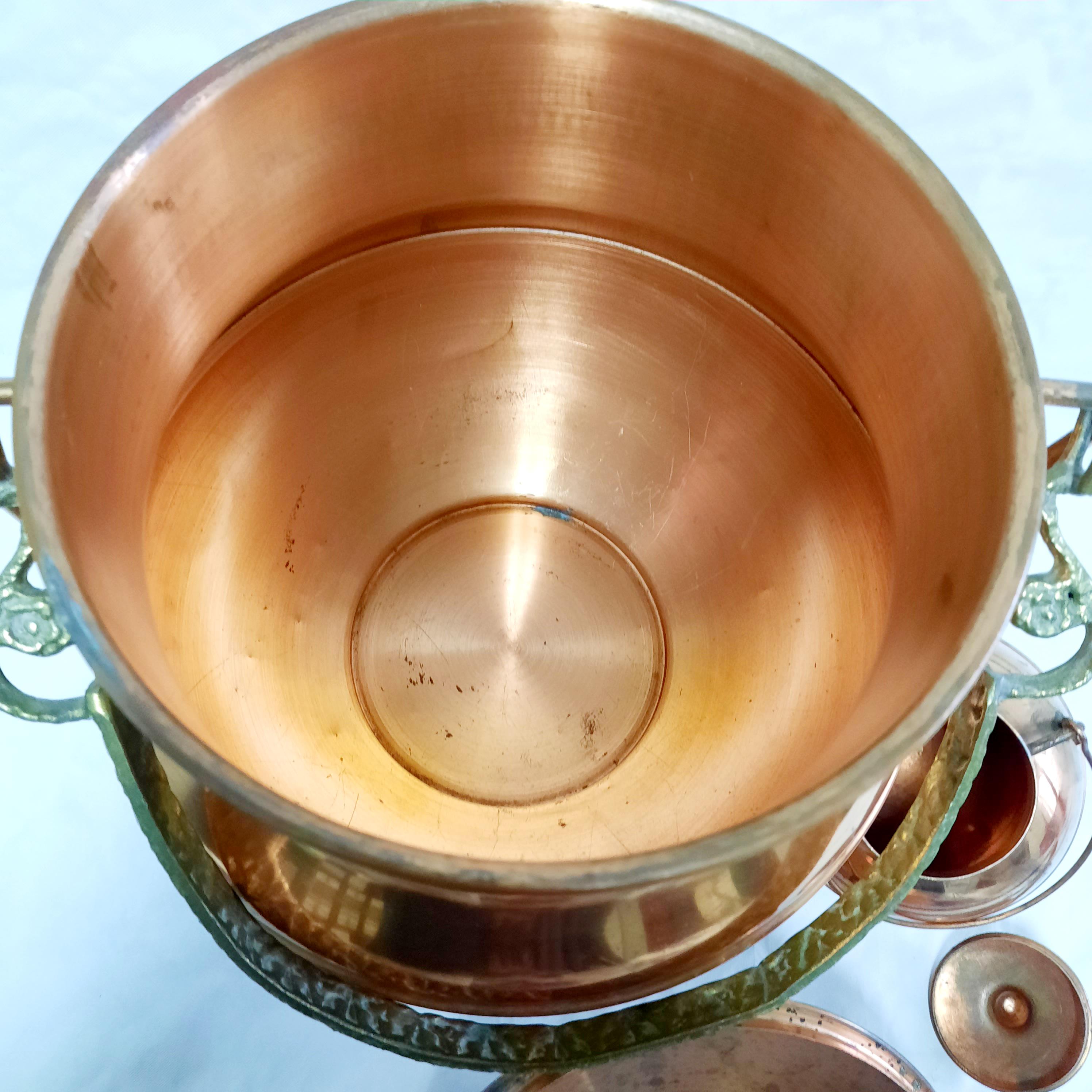 ヴィンテージのポルトガル製蓋付き銅鍋：手作り魔女の大釜 - Etsy 日本