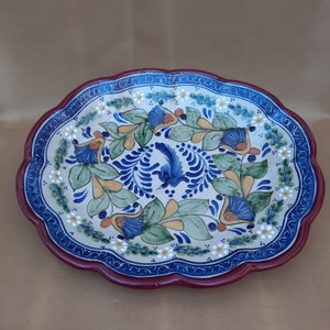 Vintage plate made by Vestal Alcobaca Portugal 70s.