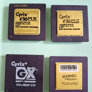 Vintage Cyrix 6x86MX CPU - Retro CPU, MediaGX GXm, PR166 PR200+ PR233, 1990s Computer Hardware, Tech Decor