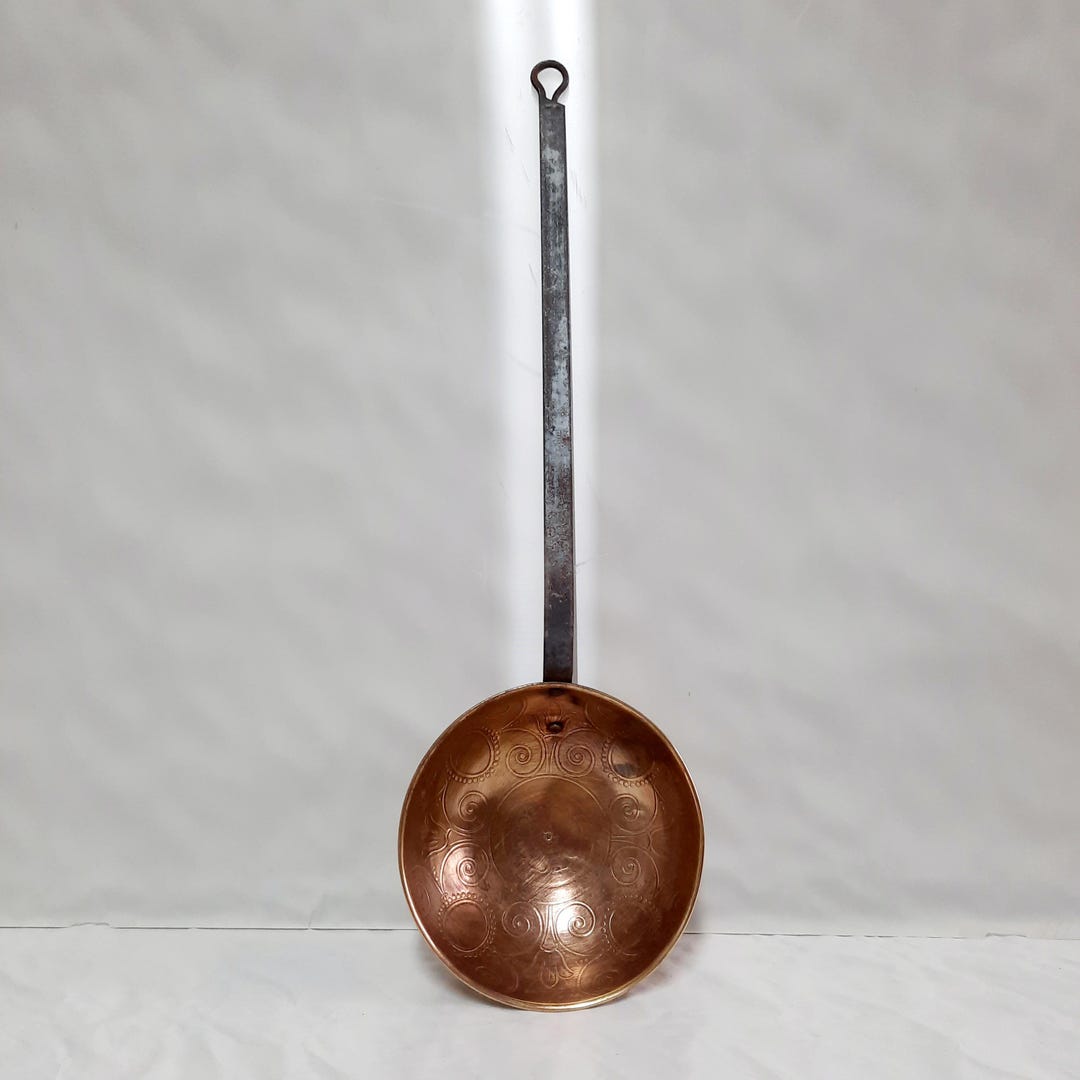 Antique Brass Ladle. Forged Brass Ladle With Handle. Primitive Handmade ...