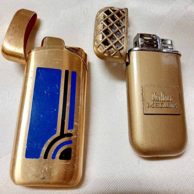 Vintage Lighters Gold Color Lighters Unique Shape Lighters Etsy