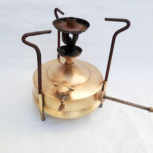 Vintage Brass Kerosene Camping Stove Hipolito – Made in Portugal –  , Antique Collectible Stove- Original &quot; PRIMUS&quot; - Stockholm, Sweden
