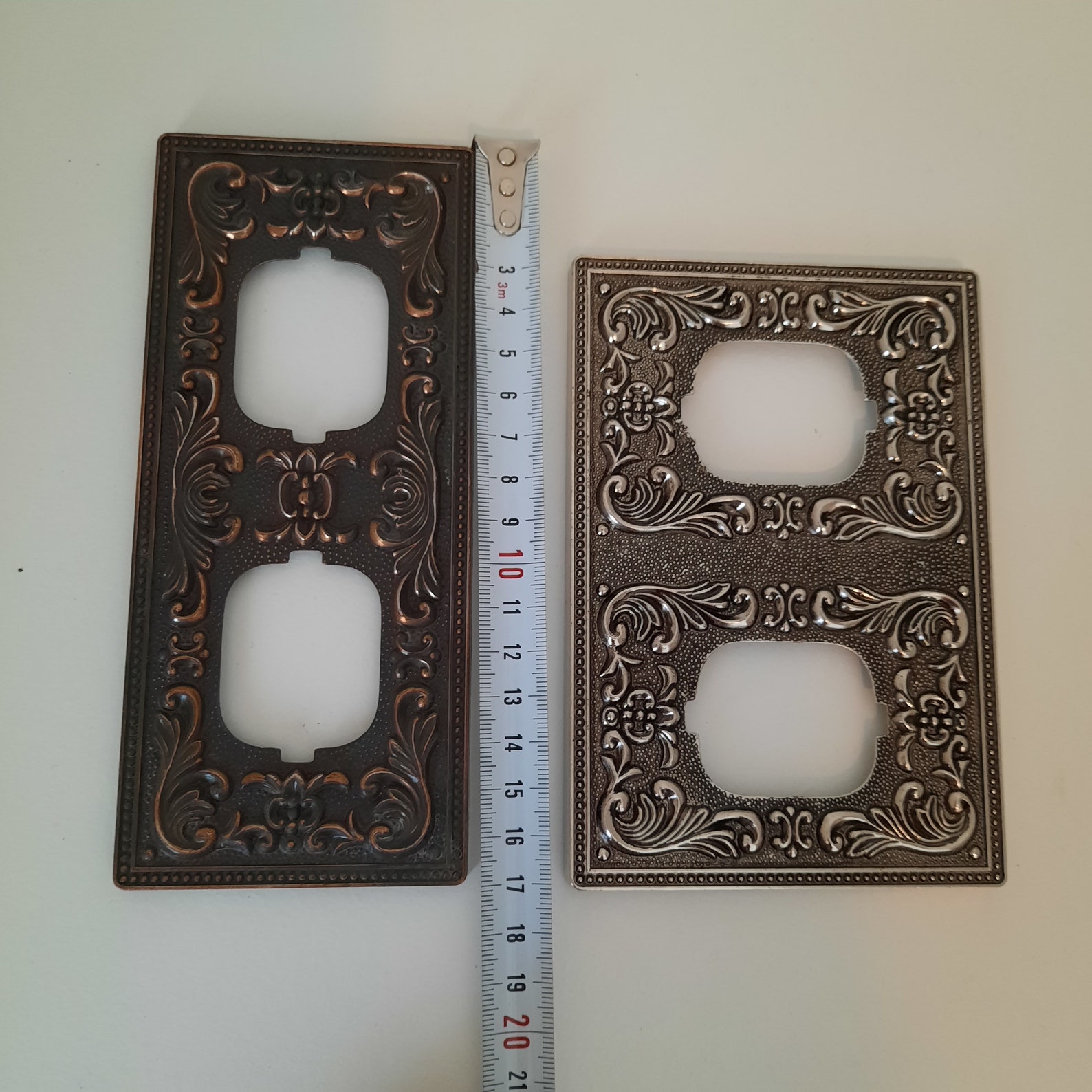 Socket Overlay Switch Cover. Decorative Frame for Sockets, Switches. Metal Plate for ...