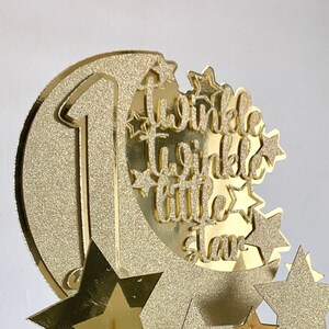 First Birthday, Twinkle Twinkle, Little Star Cake Topper, Moon Cake Topper, Baby Birthday, 1st Birthday, Gold Cake Topper, Silver, Rosegold