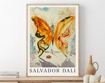 Salvador Dali Print, Venus Butterfly Wall Art, Exhibition Museum Poster, Spanish Art Print, Digital Download
