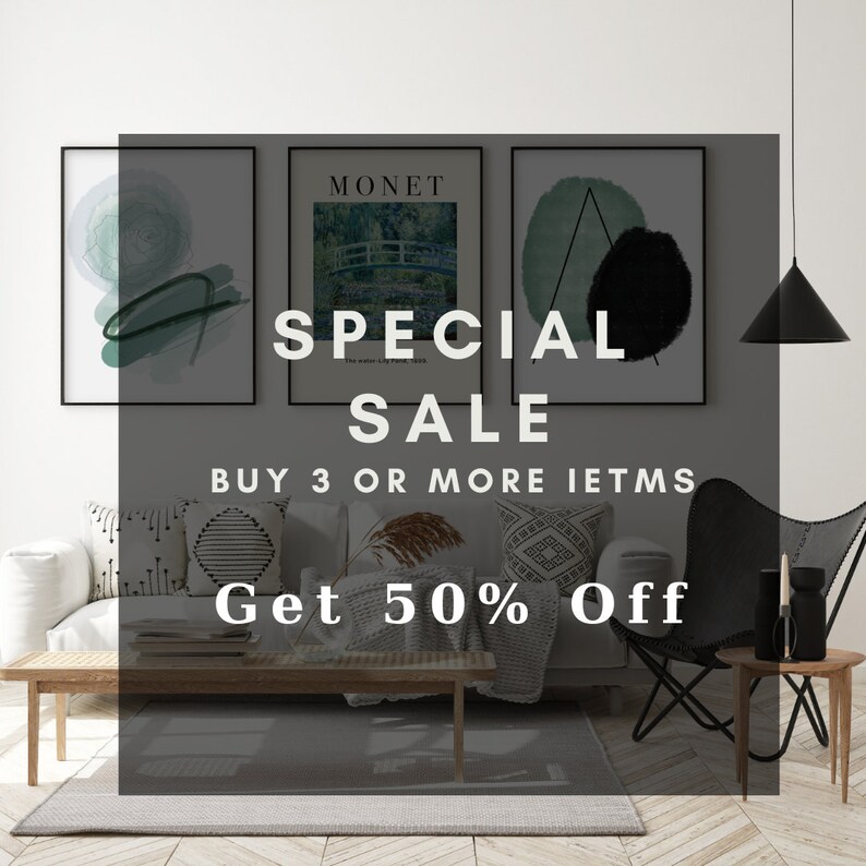 Gallery Wall Set of 6 Exhibition Poster Set Claude Etsy